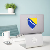 Bosnisch nationaal wapen patriottisch sticker (Laptop op bureau)