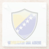 Bosnisch onderzetter van glas glazen onderzetter (Achterkant)