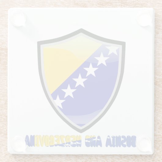 Bosnisch onderzetter van glas glazen onderzetter (Achterkant)