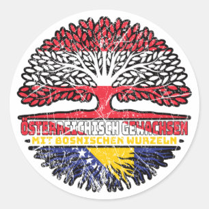 Bosnisch-Österreichisch-Baum Ronde Sticker