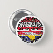 Bosnisch Österreichisch Österreich Baum Ronde Button 5,7 Cm (Voorkant /achterkant)