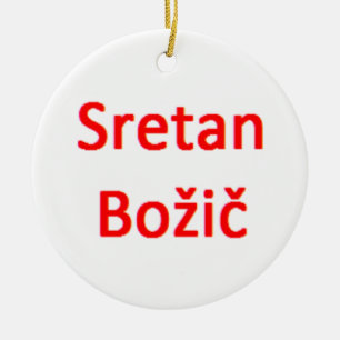 Bosnisch Sretan Bozic Keramisch Ornament