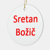 Bosnisch Sretan Bozic Keramisch Ornament (Links)