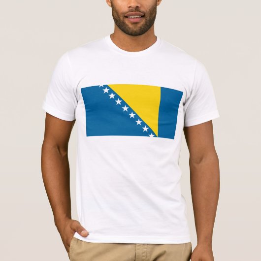Bosnisch T-shirt met vlag (Voorkant)