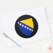 Bosnisch Wapen van Bosnië en Herzegovina Ronde Sticker (Envelop)