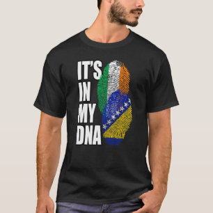 Bosnische en Ierse Mix DNA Vlag Erfgoed T-shirt
