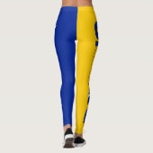 Bosnische Inscriptie Vlag Gele Blauwe Ster Leggings (Achterkant)