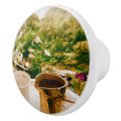 Bosnische koffiepauze in Mostar Keramische Knop (Rechts)