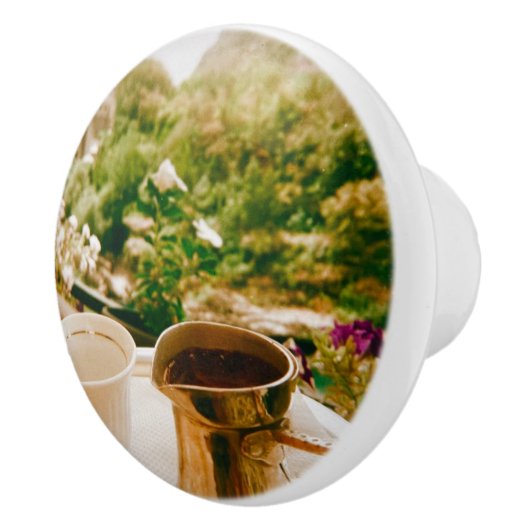 Bosnische koffiepauze in Mostar Keramische Knop (Rechts)