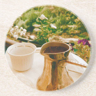 Bosnische koffiepauze in Mostar Zandsteen Onderzetter