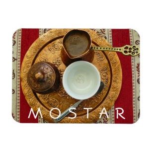 Bosnische koffiezetplank Mostar fridge magnet Magneet