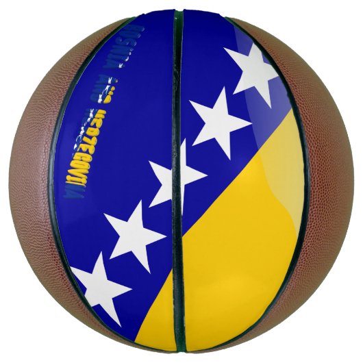 Bosnische vlag basketbal (Verticaal)