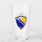 Bosnische vlag glas (Achterkant)