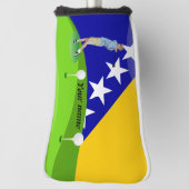 Bosnische vlag golfheadcover (Draai 90)