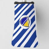 Bosnische vlag golfheadcover (Draai 90)