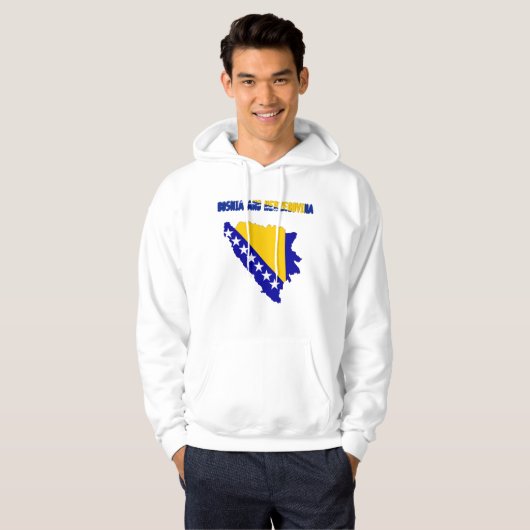 Bosnische vlag hoodie (Voorkant volledig)