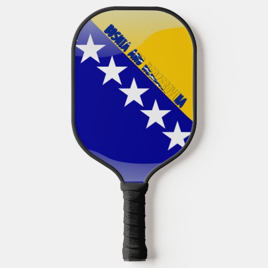 Bosnische vlag pickleball paddle (Voorkant)
