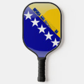 Bosnische vlag pickleball paddle (Achterkant)