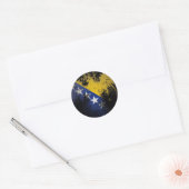 Bosnische vlag ronde sticker (Envelop)
