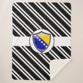 Bosnische vlag sherpa deken (Voorkant)