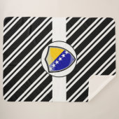 Bosnische vlag sherpa deken (Voorkant (horizontaal))
