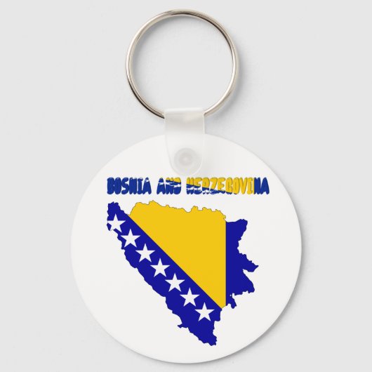 Bosnische vlag sleutelhanger (Voorkant)