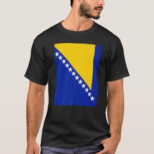 Bosnische vlag Souvenir Heritage Trav T-shirt (Voorkant)