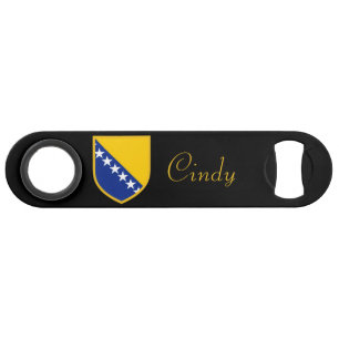 Bosnische vlag speed flessenopener