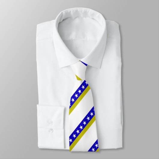 Bosnische vlag stropdas (Gebonden)