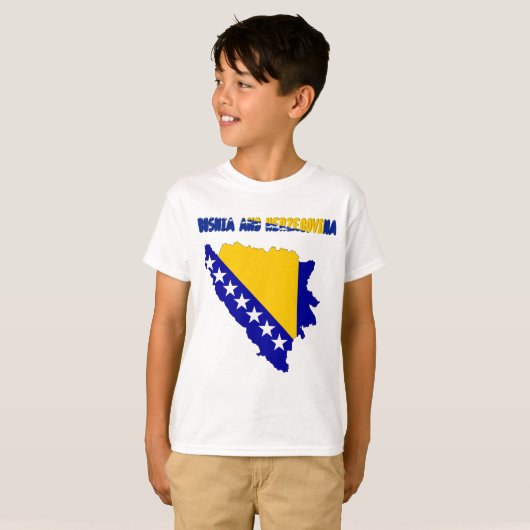 Bosnische vlag t-shirt (Voorkant volledig)