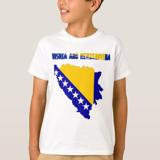 Bosnische vlag t-shirt (Voorkant)