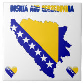 Bosnische vlag tegeltje (Voorkant)
