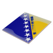 Bosnische vlag tegeltje (Zijkant)