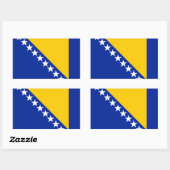 Bosnische vlag, Vlag van Bosnië en Herzegovina Rechthoekige Sticker (Vel)