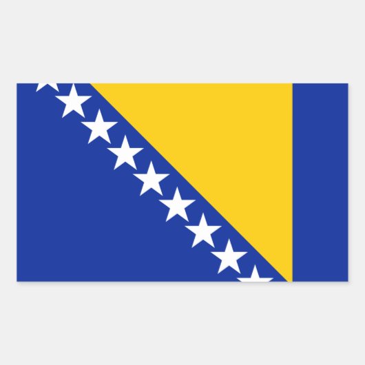Bosnische vlag, Vlag van Bosnië en Herzegovina Rechthoekige Sticker (Voorkant)