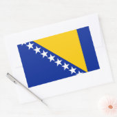 Bosnische vlag, Vlag van Bosnië en Herzegovina Rechthoekige Sticker (Envelop)