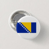 Bosnische vlag, Vlag van Bosnië en Herzegovina Ronde Button 3,2 Cm (Voorkant /achterkant)