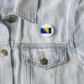 Bosnische vlag, Vlag van Bosnië en Herzegovina Ronde Button 3,2 Cm (In situ)