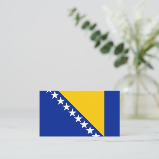 Bosnische vlag, Vlag van Bosnië en Herzegovina Visitekaartje (Staand voorkant)