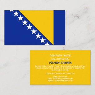 Bosnische vlag, Vlag van Bosnië en Herzegovina Visitekaartje