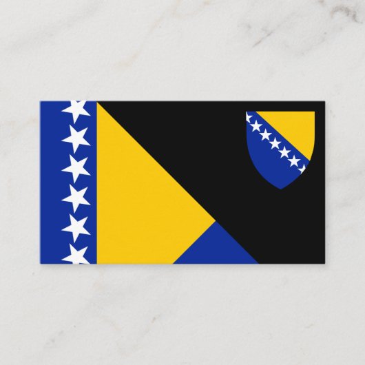 Bosnische Vlag & Wapen van Bosnië en Herzegovina Visitekaartje (Voorkant)