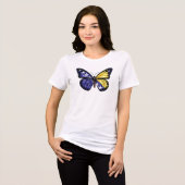 Bosnische Vlinder Monarque Vlag Tri-Blend Shirt (Voorkant volledig)