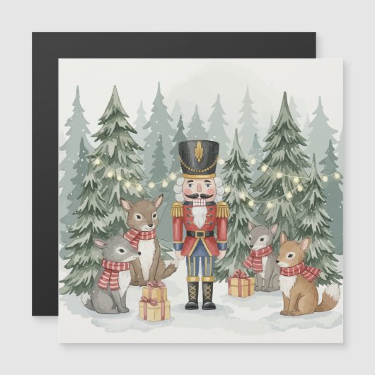 Bosnootkraker Watercolor Kerstmis  (Voorkant / Achterkant)