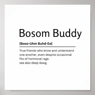 Bosom Buddy Woordenboek Definitie Grappige Quote A Poster