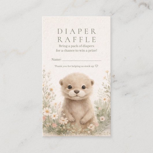 Bosotter Luier Raffle Ticket | Cottagecore (Voorkant)