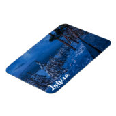 Bospad bij winternachtmagnet magneet (Linkerzijde)