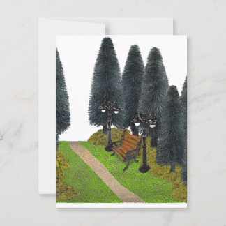 Bospad door het park briefkaart