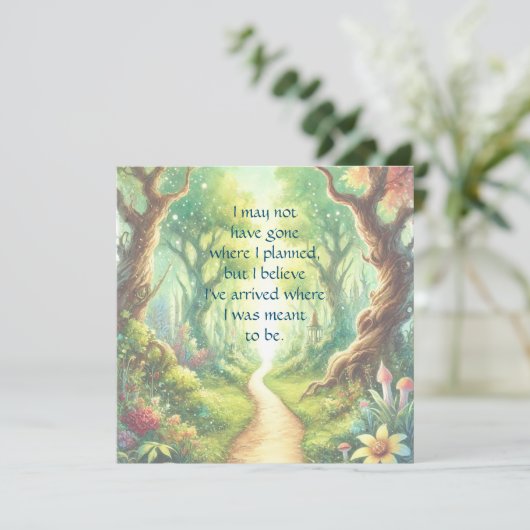 Bospad en prijsopgave kaart (Staand voorkant)