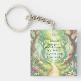 Bospad en prijsopgave sleutelhanger