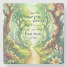 Bospad en prijsopgave stenen onderzetter